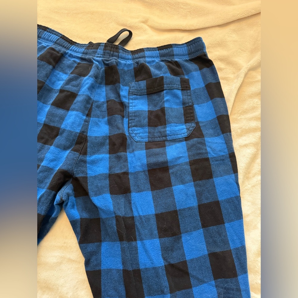 Men’s American Eagle Outfitters Blue and Black Plaid PJ Bottoms - Picture 6 of 7